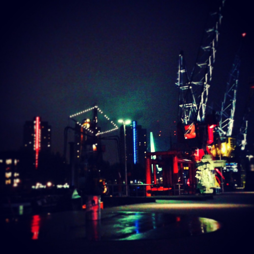 Rotterdam, Holland, at night 