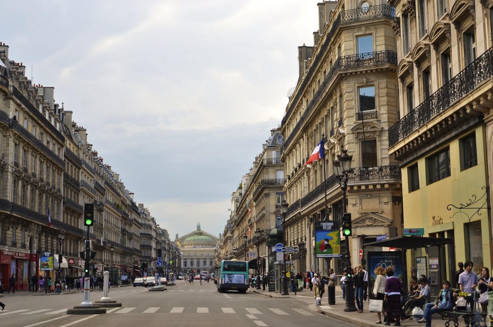 Boulevard in Paris, France 