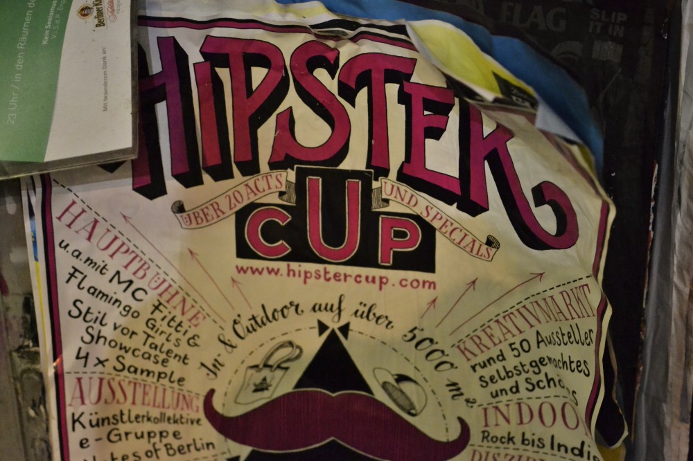 Hipster cup poster, Berlin, Germany