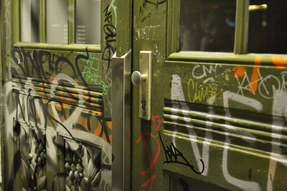 Graffiti door in Berlin, Germany