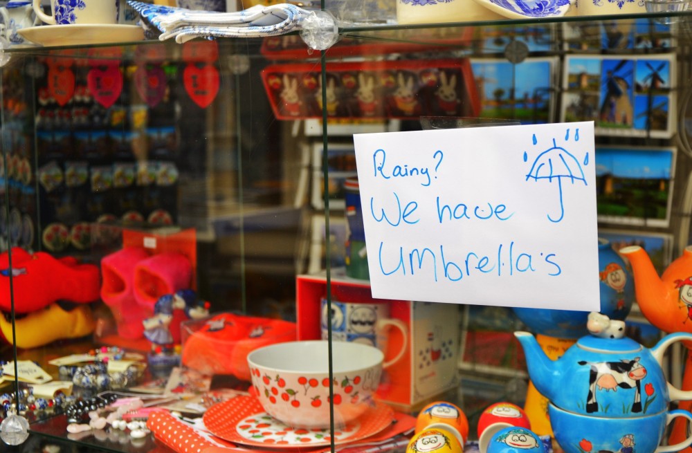 Umbrella sign in Utrecht, Holland 