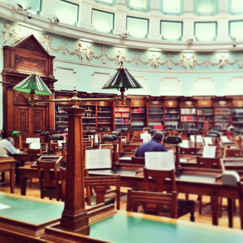 Reading room of the National Library, Dublin, Ireland