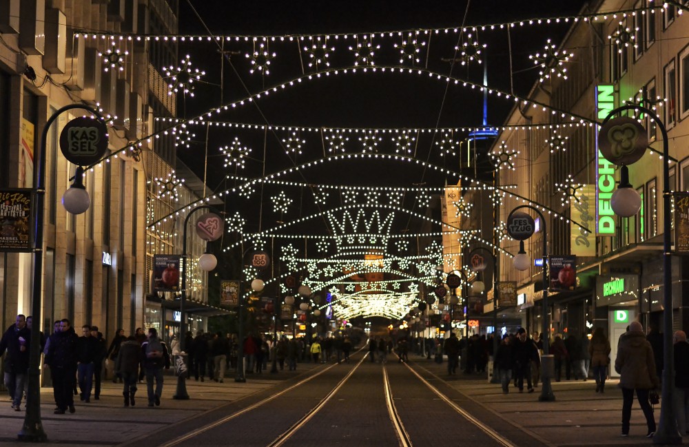 Christmas lights in Kassel, Germany
