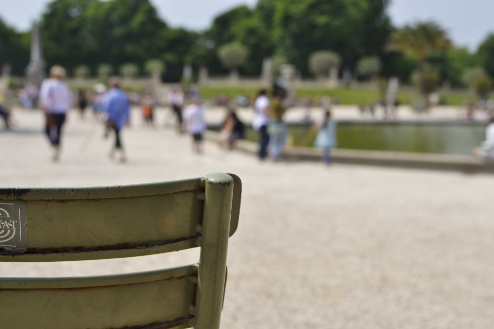 Green park chair in Paris