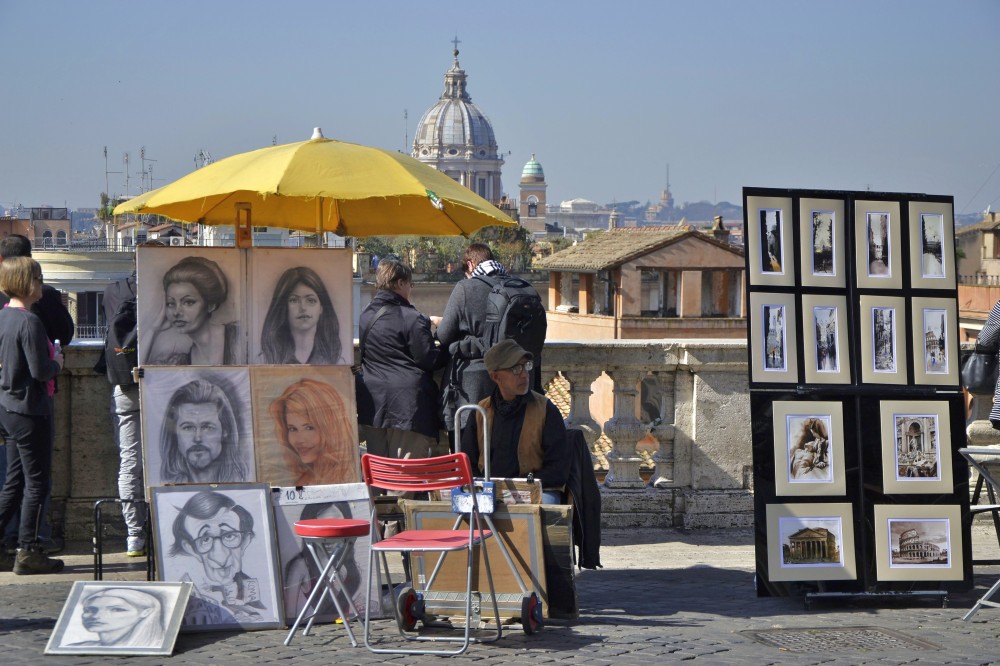 Artists in Rome, Italy
