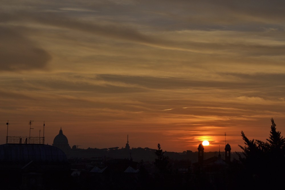 Sunset in Rome, Italy 
