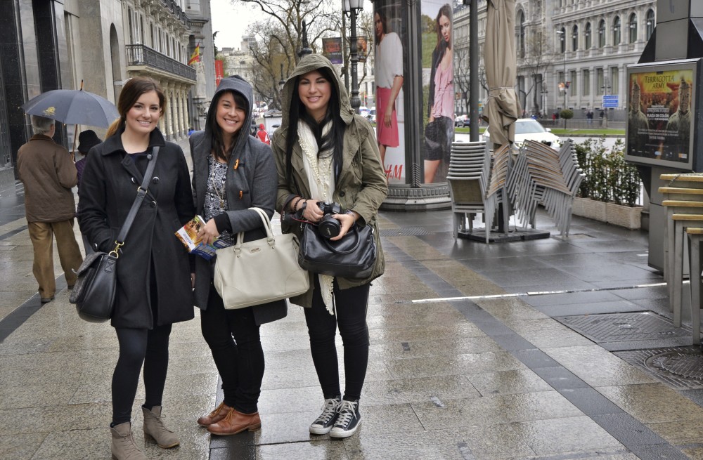 #GirlsGoneMAD on a rainy day in Madrid, Spain