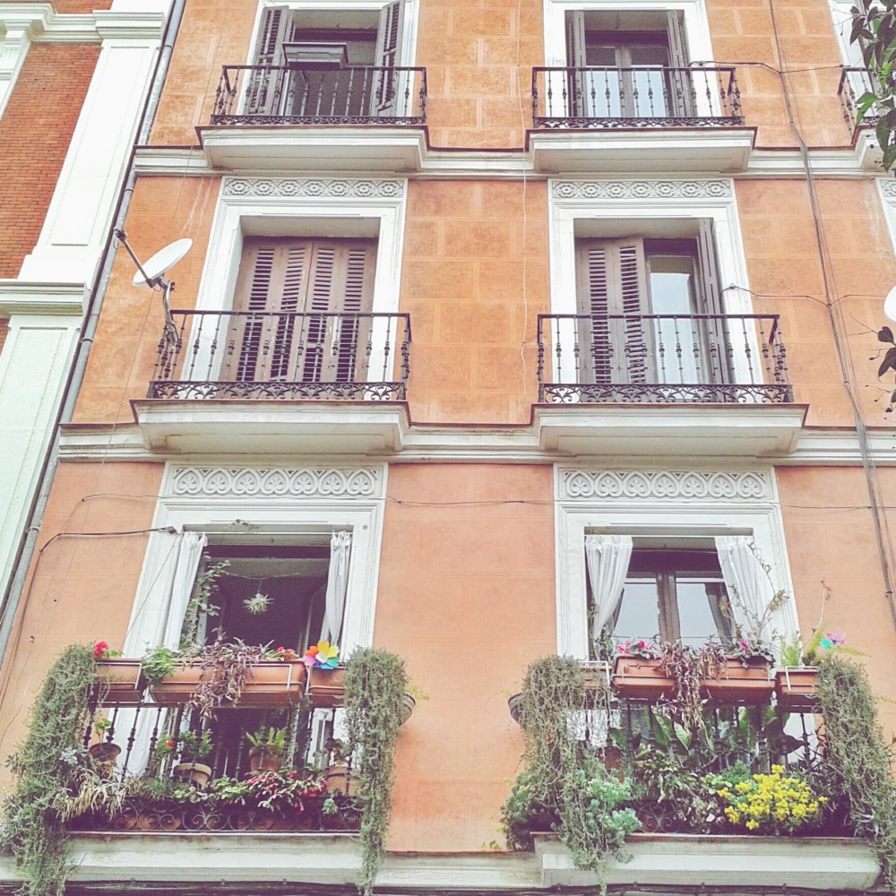 Balconies in Madrid, Spain 