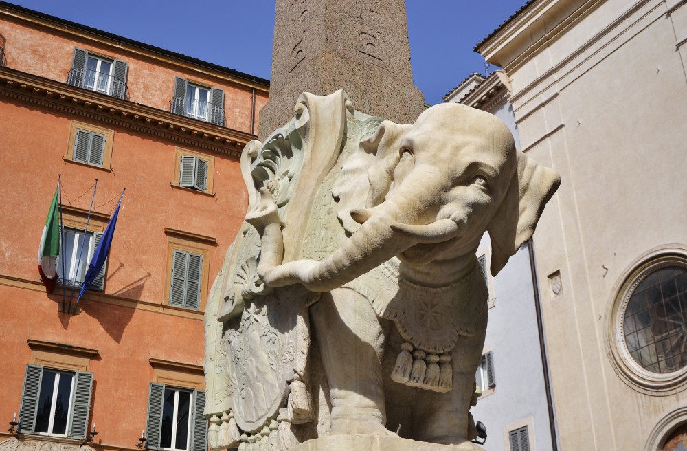 Elephant and Obelisk, Rome, Italy