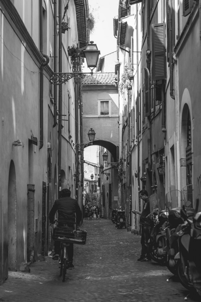 Rome, Italy in black and white