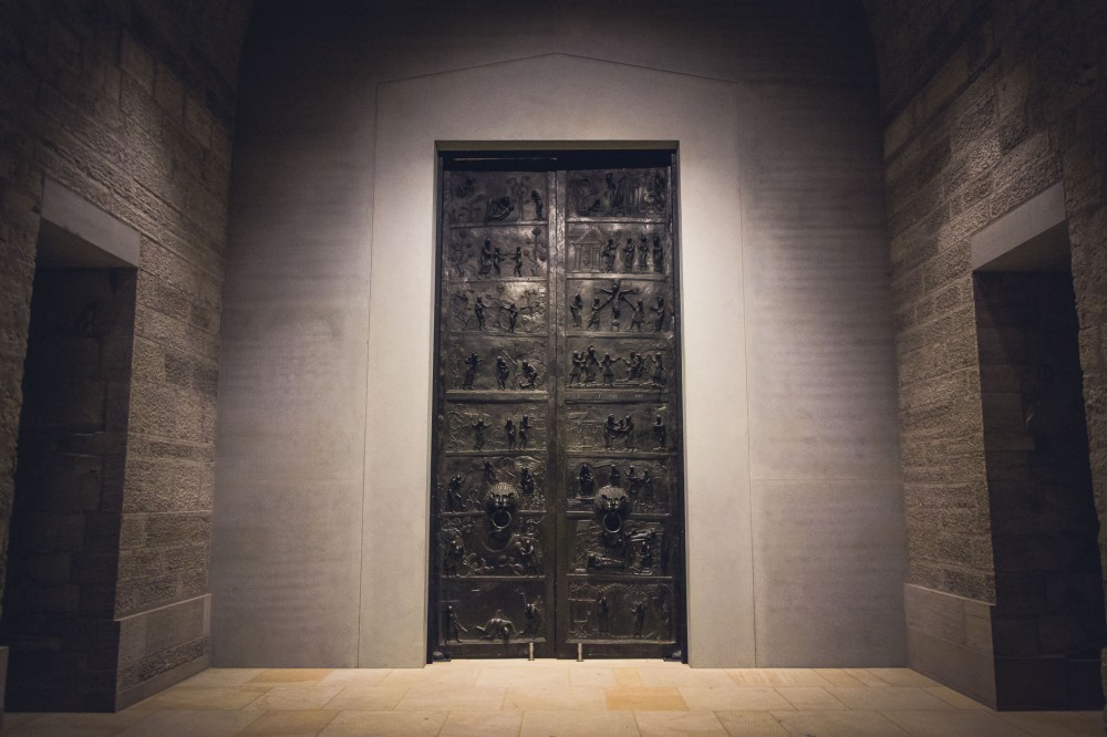 Bernward Doors in Hildesheim, Lower Saxony, Germany