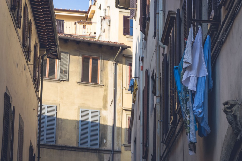 Laundry day in Florence, Italy  