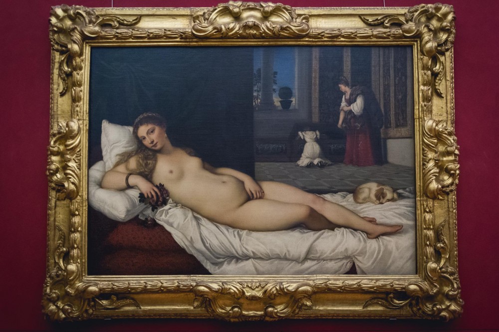 Titian in the Uffizi Gallery in Florence, Italy