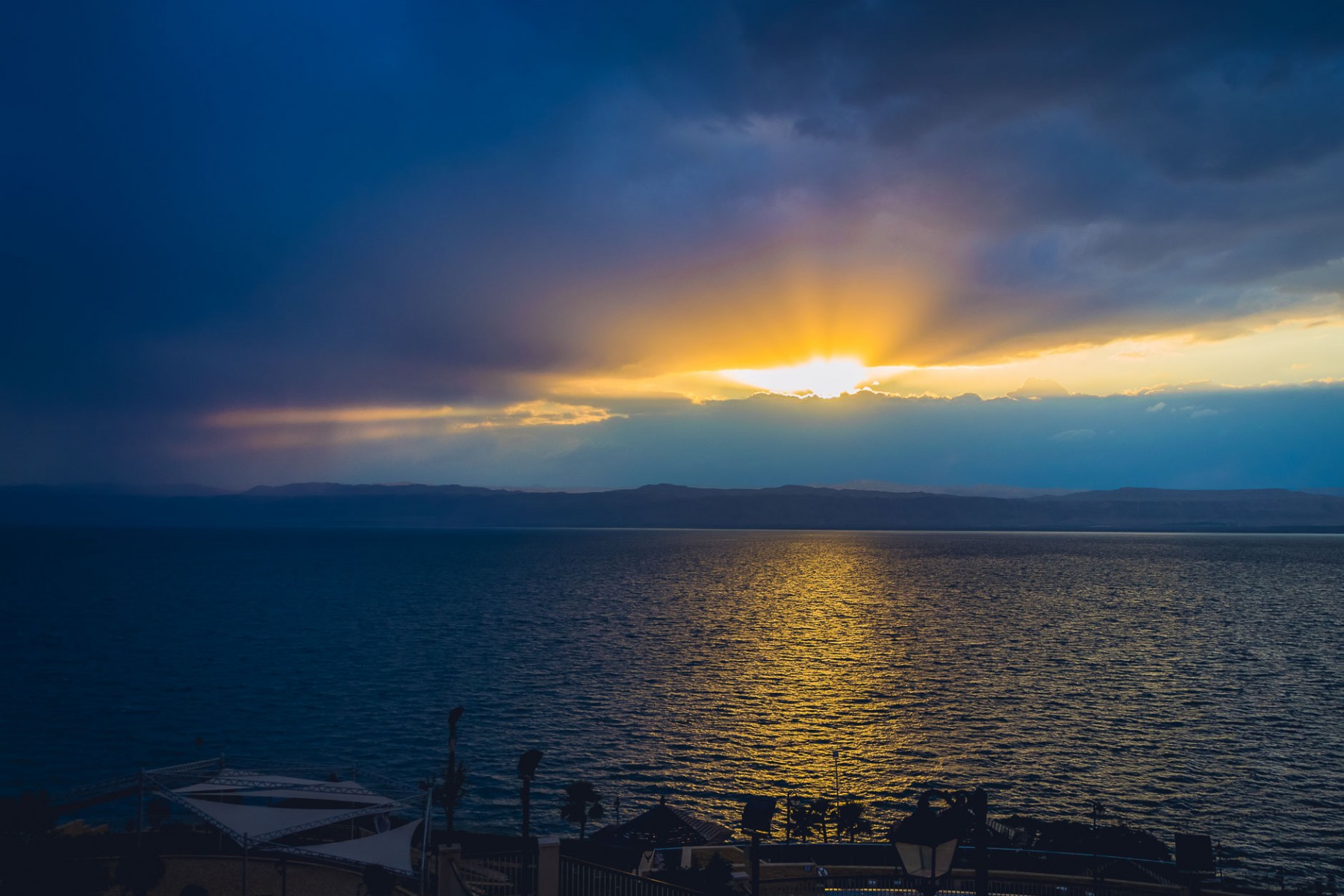Sunset over the Dead Sea, Jordan