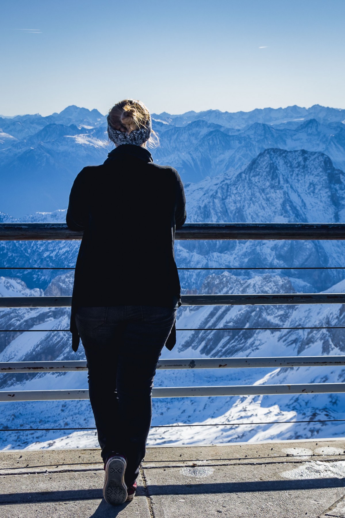 Julika on the Zugspitze, Germany's highest mountain