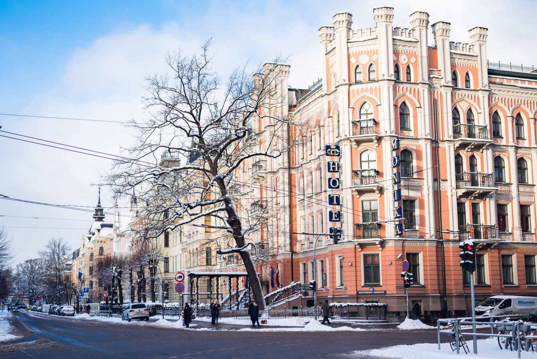 Snowy Riga, Latvia in January